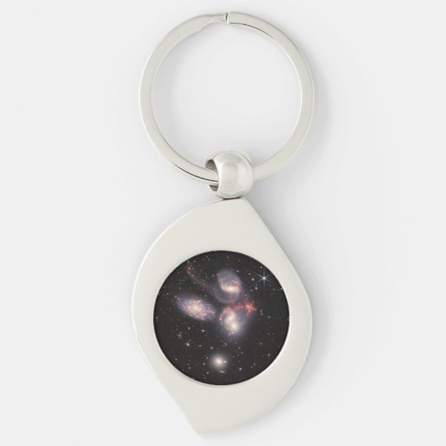 Stephan's Quintet 5 Galaxies Deep Field James Webb Key Ring (Front)