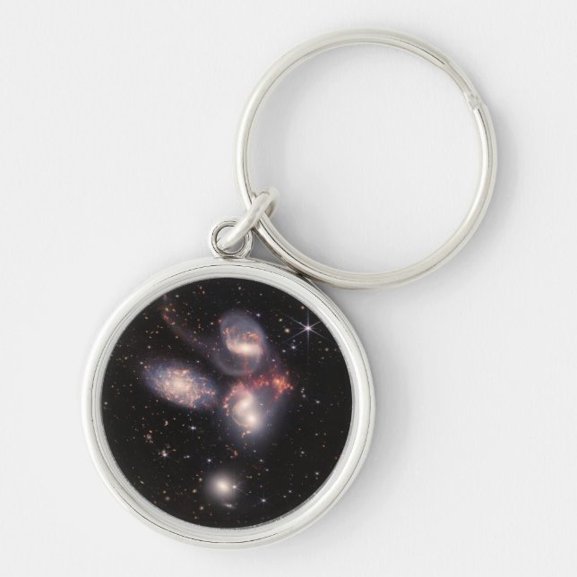 Stephan's Quintet 5 Galaxies Deep Field James Webb Key Ring (Front)