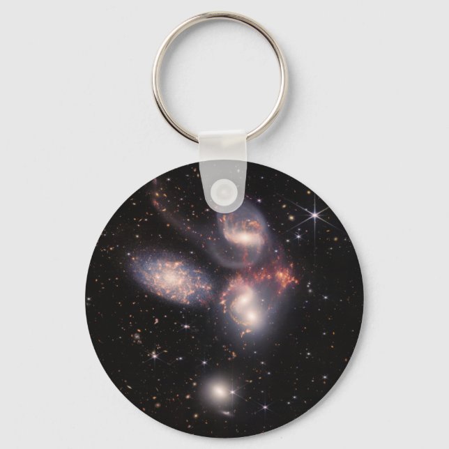 Stephan's Quintet 5 Galaxies Deep Field James Webb Key Ring (Front)