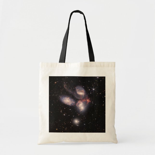 Stephan's Quintet 5 Galaxies Deep Field James Webb Tote Bag (Front)