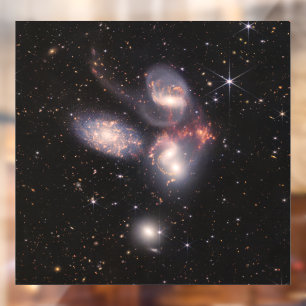 Stephan's Quintet 5 Galaxies Deep Field James Webb Window Cling