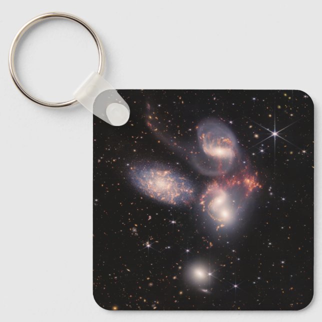 Stephan's Quintet 5 Galaxies in Deep Field   Key Ring (Front)