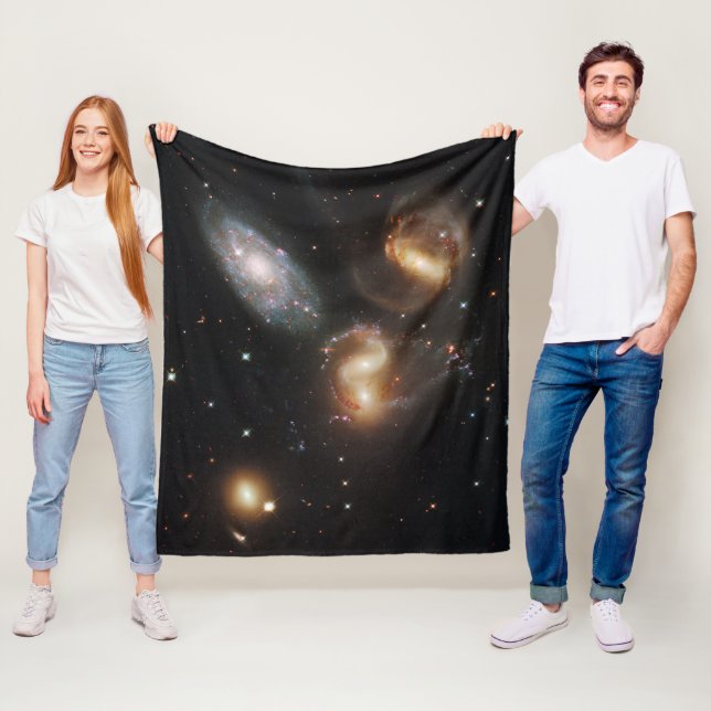 Stephan's Quintet: A Galaxy Galactic Wreckage Fleece Blanket (In Situ)