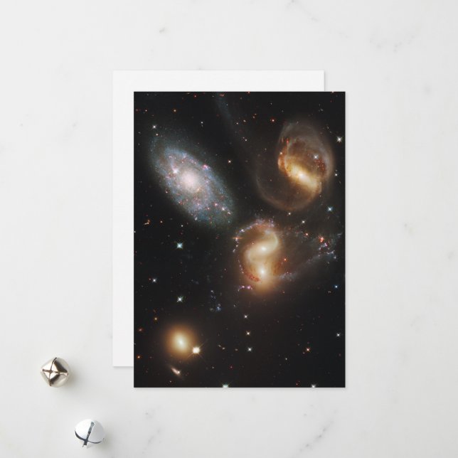 Stephan's Quintet: A Galaxy Galactic Wreckage Holiday Card (Front/Back In Situ)