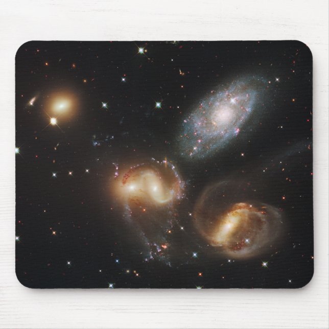 Stephan's Quintet: A Galaxy Galactic Wreckage Mouse Mat (Front)