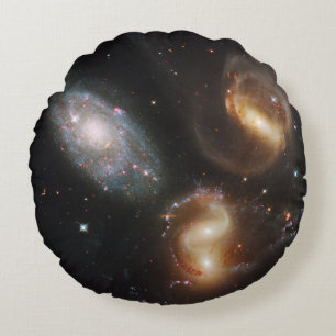 Stephan's Quintet: A Galaxy Galactic Wreckage Round Cushion