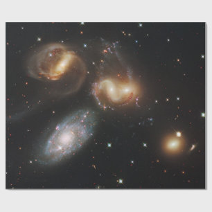 Stephan's Quintet: A Galaxy Galactic Wreckage Wrapping Paper