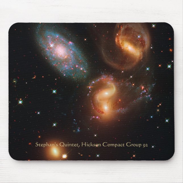 Stephans Quintet deep space star galaxy cluster Mouse Mat (Front)