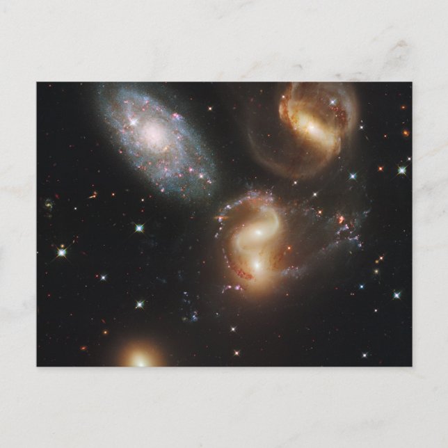 Stephan's Quintet Galaxies (Hubble Telescope) Postcard (Front)