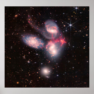Stephan's Quintet James Webb NASA Full Size Poster