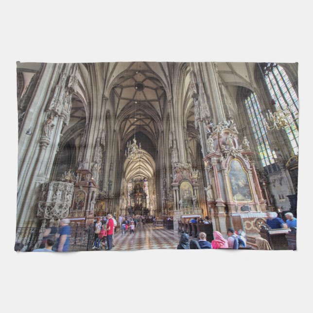 Stephansdom, Vienna Austria Tea Towel (Horizontal)