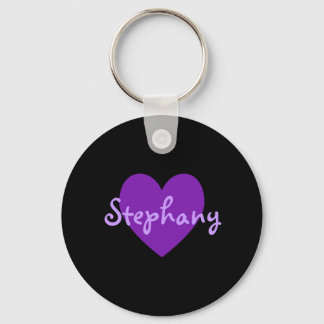 Stephany in Purple Key Ring