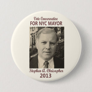 Stephen Christopher for NYC Mayor 2013 7.5 Cm Round Badge