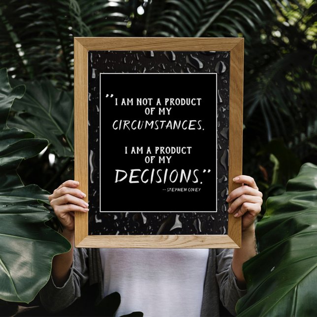Stephen Covey Motivational Quote Black & White Poster (Creator Uploaded)
