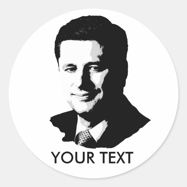 Stephen Harper Classic Round Sticker (Front)