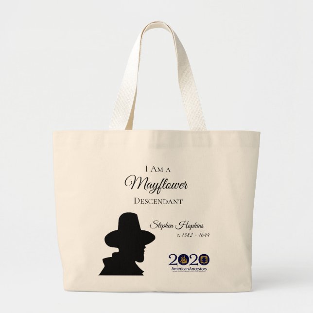 Stephen Hopkins Mayflower Descendant Tote (Front)