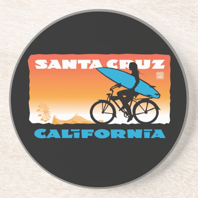 Stephen Hosmer's Surfer Girl Orange Coaster (Front)
