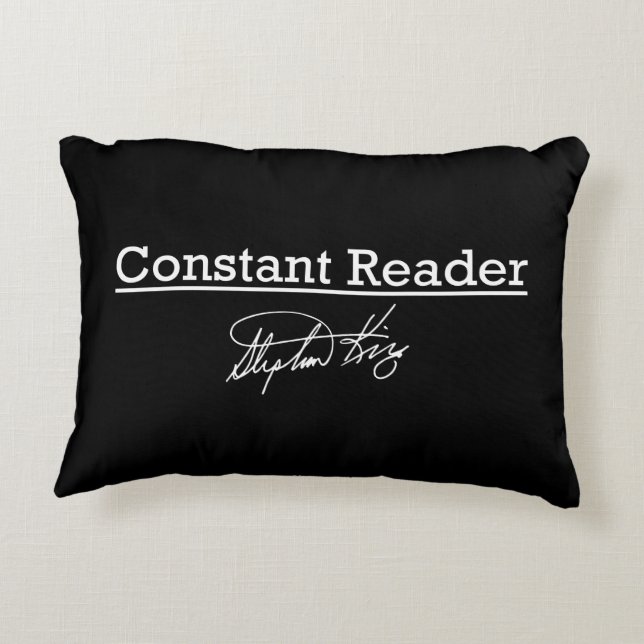Stephen King, Constant Reader Decorative Cushion (Back)