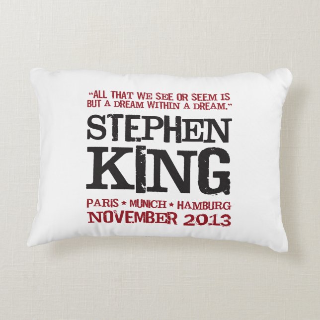 Stephen King's Euro Tour Decorative Cushion (Back)
