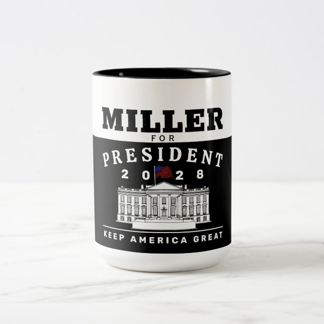 STEPHEN MILLER 2028 Two-Tone COFFEE MUG (Center)