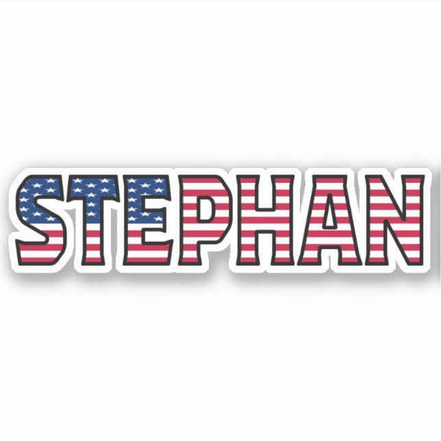 Stephen Name First Name USA Sticker Sticker Set (Front)