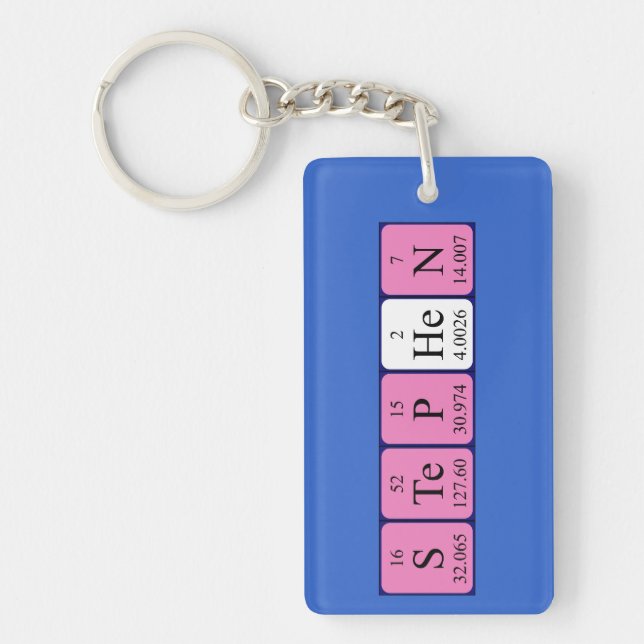 Stephen periodic table name keyring (Front)