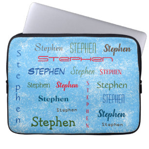 Stephen Personalised Many Name Custom Laptop Sleeve