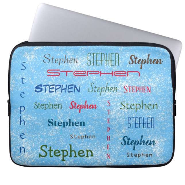 Stephen Personalised Many Name Custom       Laptop Sleeve (Front)