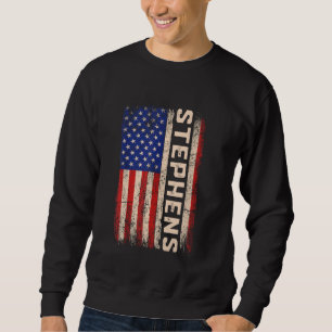 Stephens Last Name Shirt Stephens Name American Fl