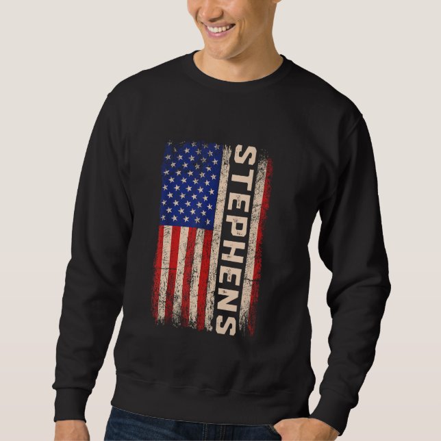 Stephens Last Name Shirt Stephens Name American Fl (Front)