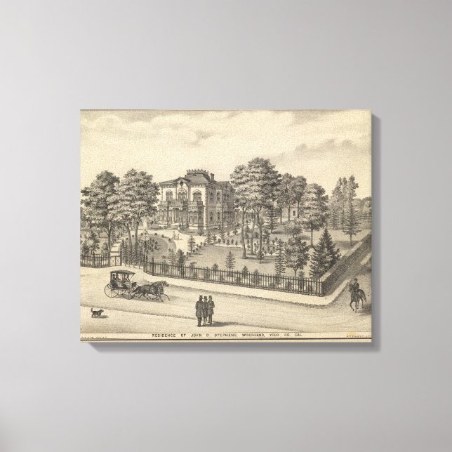 Stephens residence, Woodland Canvas Print (Front)
