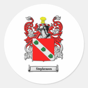 Stephenson Family Coat of Arms Classic Round Sticker