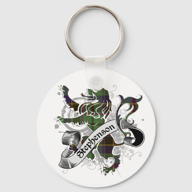 Stephenson Tartan Lion Key Ring (Front)