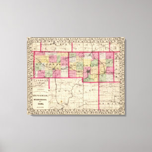 Stephenson, Winnebago, Boone counties Canvas Print