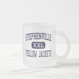 Stephenville - Yellow Jackets - Stephenville Frosted Glass Coffee Mug