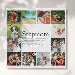 Stepmom Bonus Mum Definition Photo Collage Faux Canvas Print<br><div class="desc">Personalise with your her 12 favourite photos and personalised text for your special Stepmom, Stepmum or Bonus Mum to create a unique gift for Mother's day, birthdays, Christmas, baby showers, or any day you want to show how much she means to you. Show her how amazing she is every day....</div>