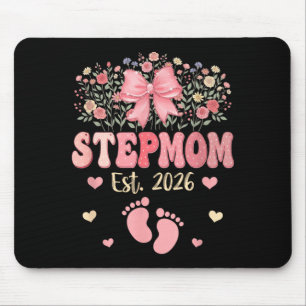 Stepmom Est 2026 Flowers Mothers Day Expecting Mouse Mat