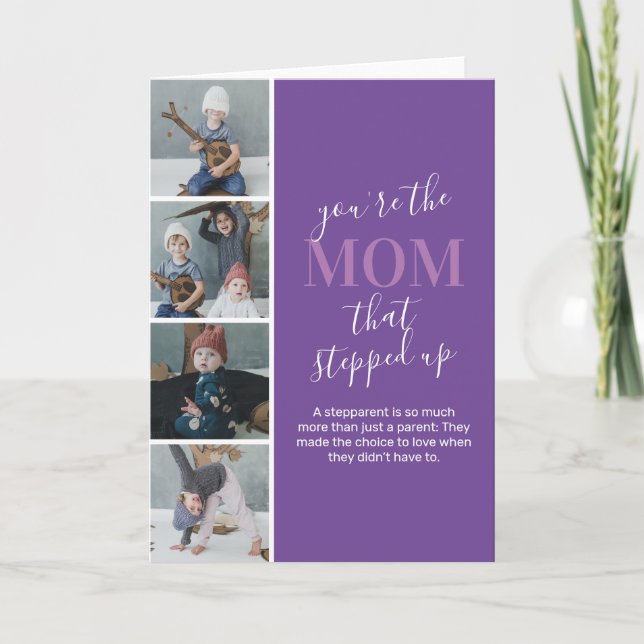 Stepmom Mother's Day Photo Card (Front)