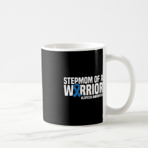 Stepmom of a Warrior Blue Ribbon Alopecia Awarenes Coffee Mug