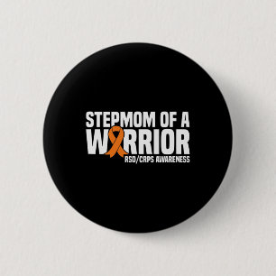 Stepmom Of A Warrior Orange Ribbon Rsdcrps Awarene 6 Cm Round Badge