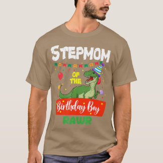 Stepmom Of he Birthday Boy Dinosaur Raptor Funny T-Shirt