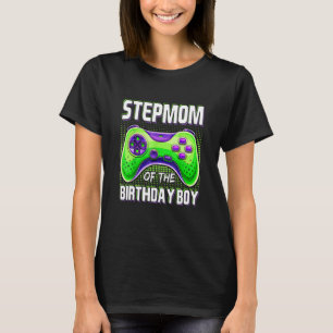 Stepmom of the Birthday Boy Matching Family Video T-Shirt