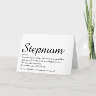 Stepmom, Stepmother Definition Script Card