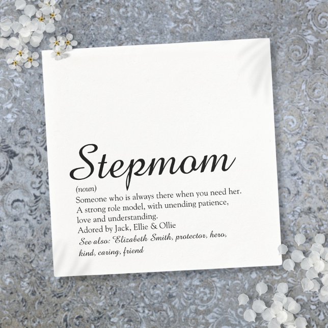 Stepmom Stepmother Definition Script Napkin (Stepmom Stepmother Definition Script Napkins)