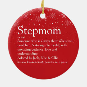 Stepmom Stepmum Stepmother Definition Photo Ceramic Tree Decoration
