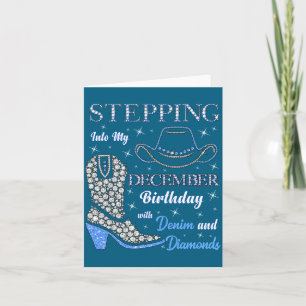 Stepng Into My December Birthday With Denim And Di Card