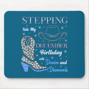 Stepng Into My December Birthday With Denim And Di Mouse Mat