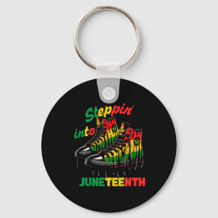Steppin' Into Juneteenth Key Ring
