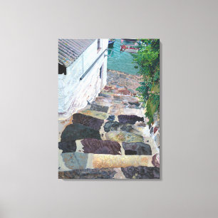 'Stepping Down', from a painting by Gordon Ashton. Canvas Print