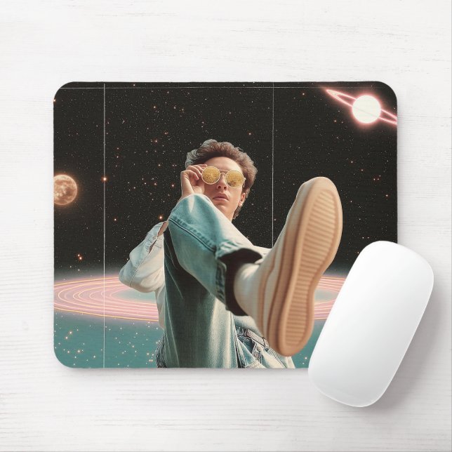 Stepping Into Another Orbit Mouse Mat (With Mouse)